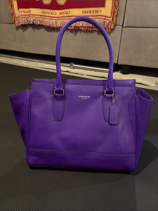 Coach Handbags - Coach Bold Purple Leather Tote